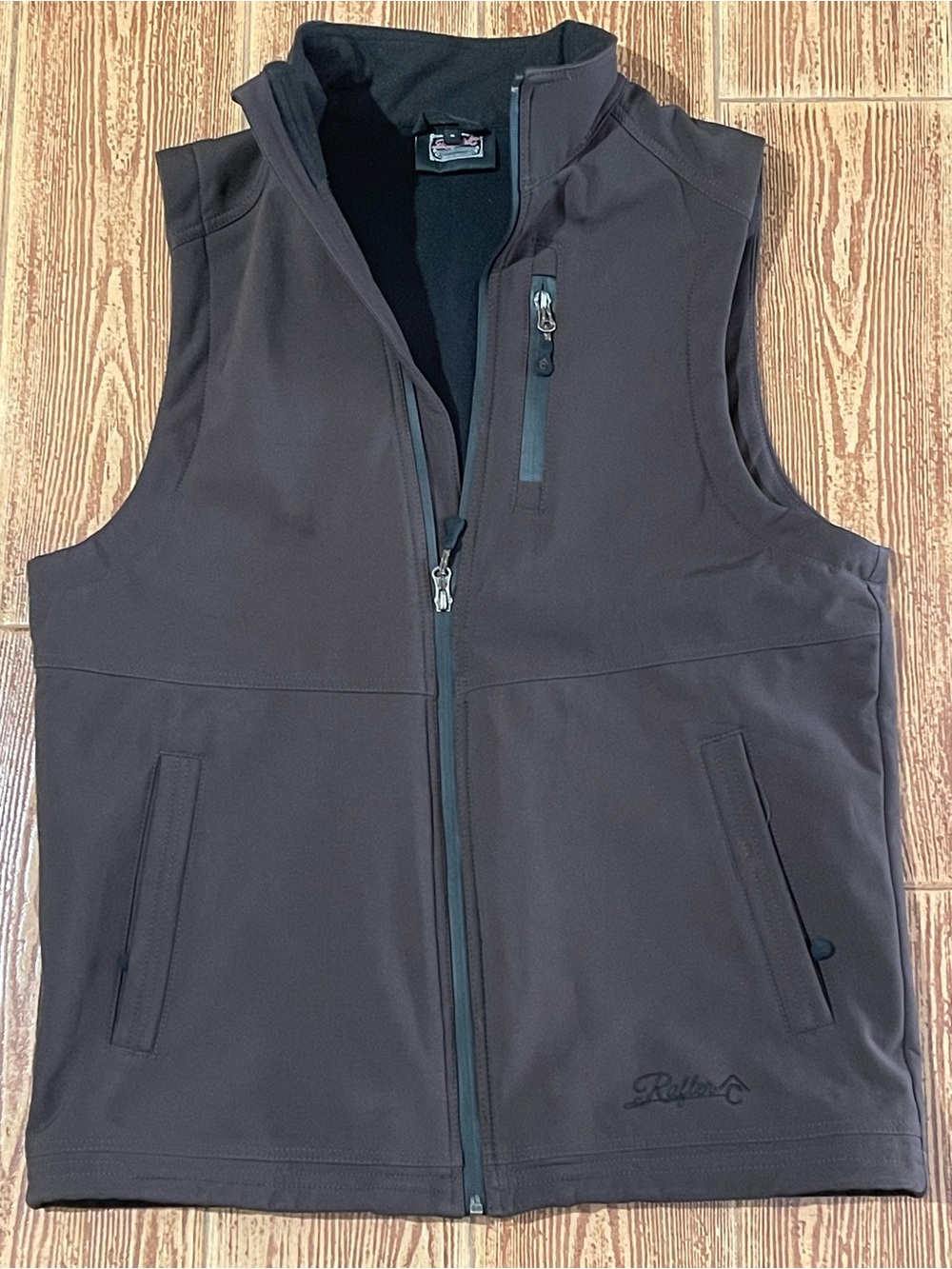 Rafter C Men's Brown Softshell Vest - Comfortable Layering Vest - Small